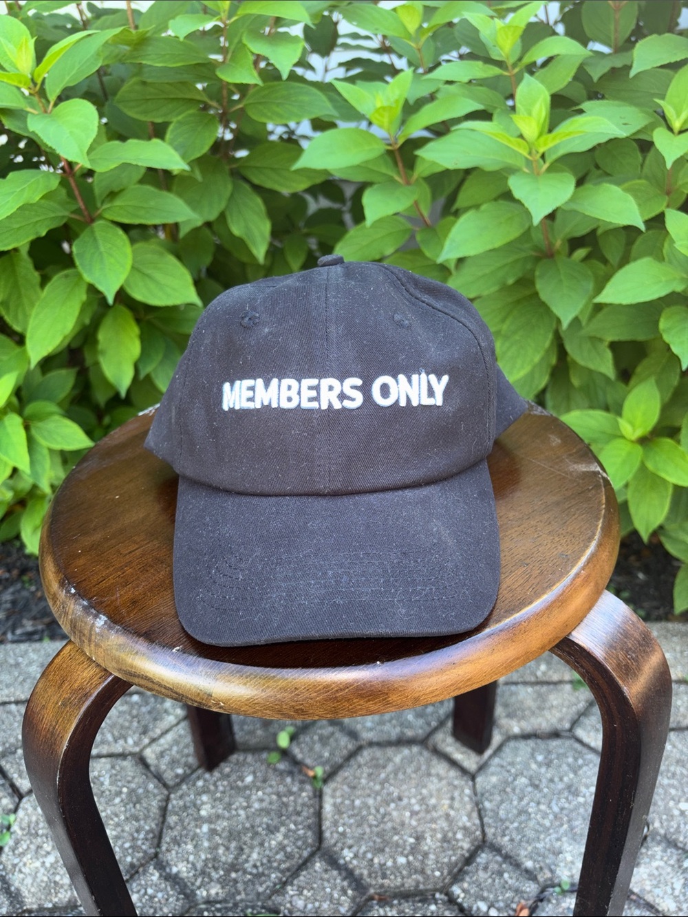 MEMBERS ONLY Black Embroidered Baseball Cap NWT